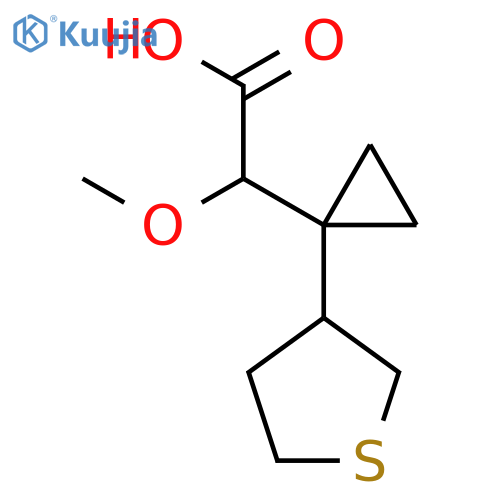 2-methoxy-2-1-(thiolan-3-yl)cyclopropylacetic acid structure