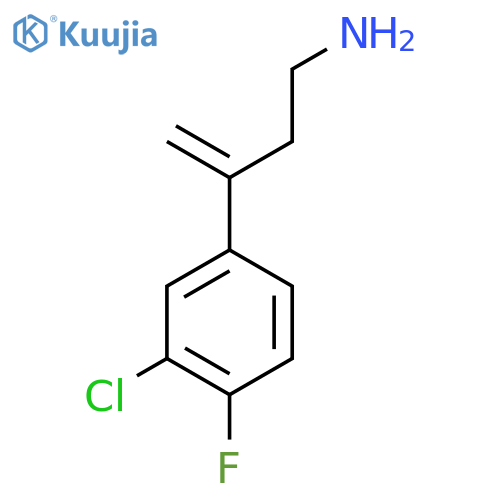3-(3-chloro-4-fluorophenyl)but-3-en-1-amine structure