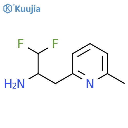 1,1-difluoro-3-(6-methylpyridin-2-yl)propan-2-amine structure