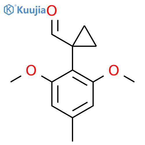 1-(2,6-dimethoxy-4-methylphenyl)cyclopropane-1-carbaldehyde structure