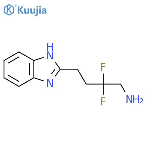 4-(1H-1,3-benzodiazol-2-yl)-2,2-difluorobutan-1-amine structure