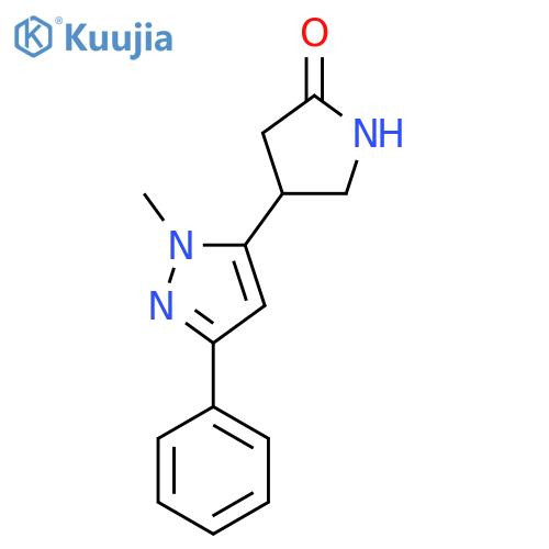 4-(1-methyl-3-phenyl-1H-pyrazol-5-yl)pyrrolidin-2-one structure