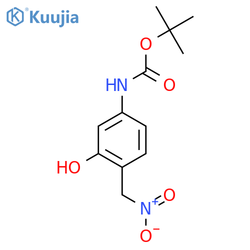 tert-butyl N-3-hydroxy-4-(nitromethyl)phenylcarbamate structure