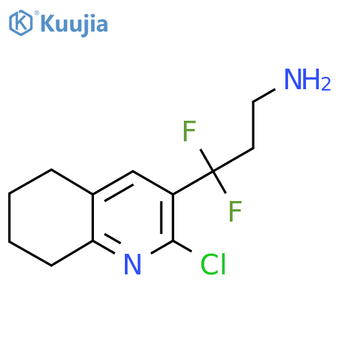 3-(2-chloro-5,6,7,8-tetrahydroquinolin-3-yl)-3,3-difluoropropan-1-amine structure