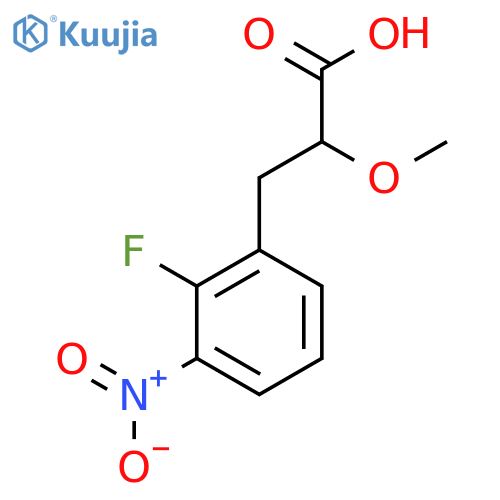 3-(2-fluoro-3-nitrophenyl)-2-methoxypropanoic acid structure
