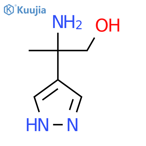 2-amino-2-(1H-pyrazol-4-yl)propan-1-ol structure