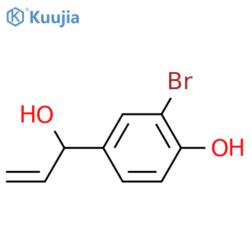2-bromo-4-(1-hydroxyprop-2-en-1-yl)phenol structure