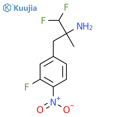 1,1-Difluoro-3-(3-fluoro-4-nitrophenyl)-2-methylpropan-2-amine structure