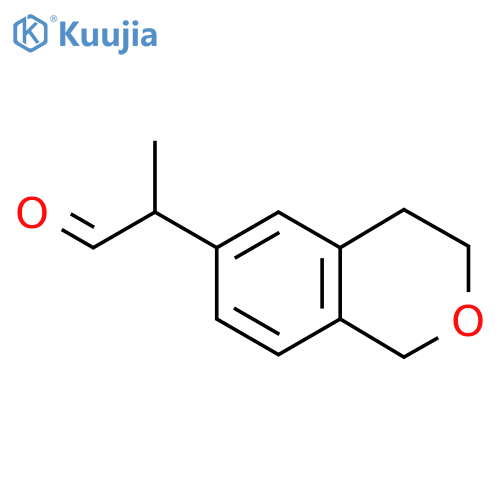 2-(3,4-dihydro-1H-2-benzopyran-6-yl)propanal structure