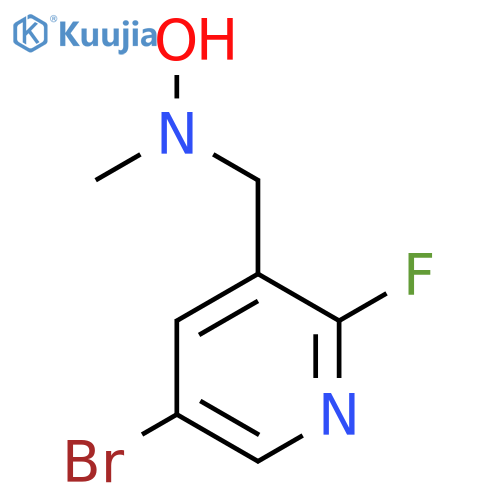N-(5-bromo-2-fluoropyridin-3-yl)methyl-N-methylhydroxylamine structure