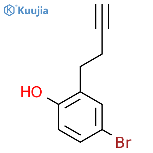 4-bromo-2-(but-3-yn-1-yl)phenol structure