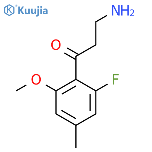 3-amino-1-(2-fluoro-6-methoxy-4-methylphenyl)propan-1-one structure