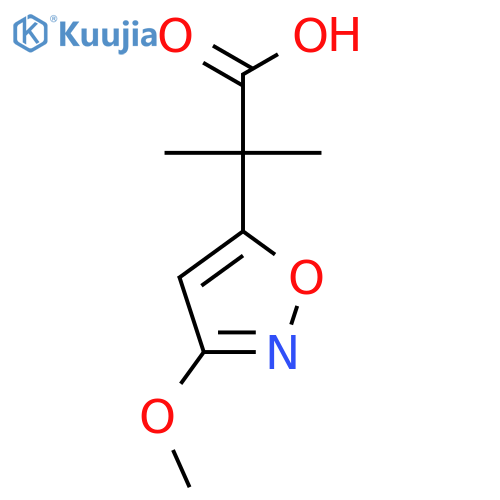 2-(3-methoxy-1,2-oxazol-5-yl)-2-methylpropanoic acid structure