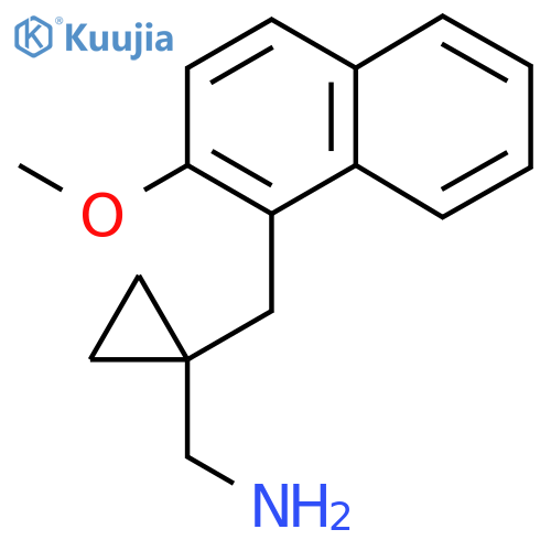 {1-(2-methoxynaphthalen-1-yl)methylcyclopropyl}methanamine structure