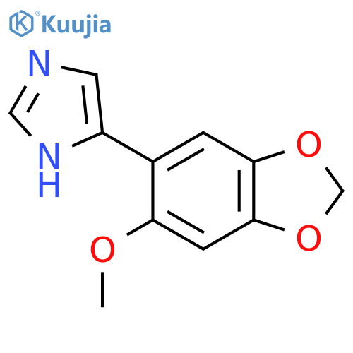 4-(6-methoxy-1,3-dioxaindan-5-yl)-1H-imidazole structure