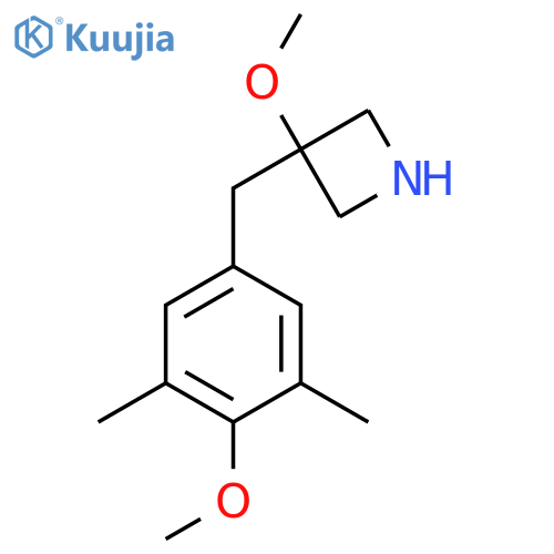 3-methoxy-3-(4-methoxy-3,5-dimethylphenyl)methylazetidine structure