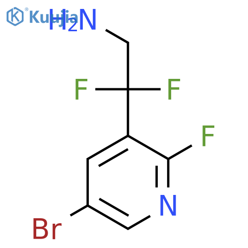 2-(5-bromo-2-fluoropyridin-3-yl)-2,2-difluoroethan-1-amine structure