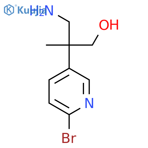 3-amino-2-(6-bromopyridin-3-yl)-2-methylpropan-1-ol structure