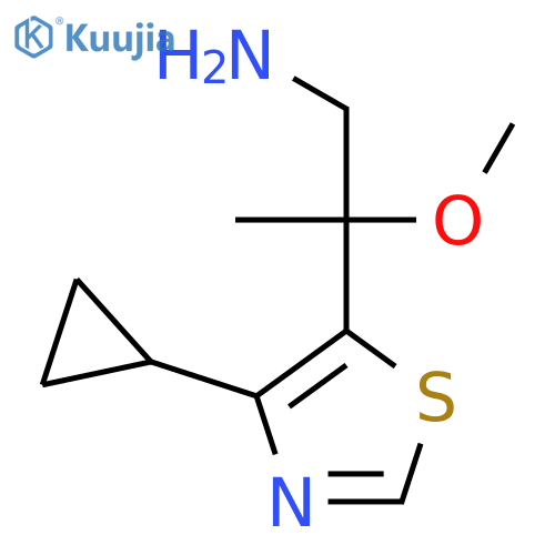 2-(4-cyclopropyl-1,3-thiazol-5-yl)-2-methoxypropan-1-amine structure
