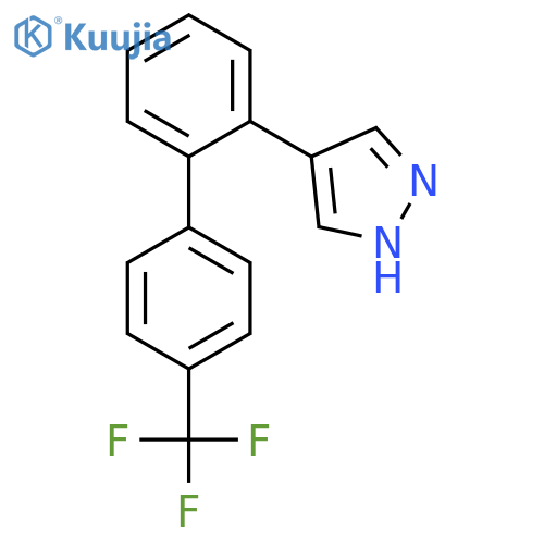 4-[4'-(trifluoromethyl)-[1,1'-biphenyl]-2-yl]-1H-pyrazole structure