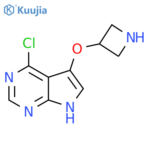 3-({4-chloro-7H-pyrrolo2,3-dpyrimidin-5-yl}oxy)azetidine structure