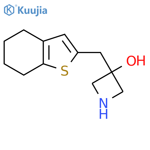 3-(4,5,6,7-tetrahydro-1-benzothiophen-2-yl)methylazetidin-3-ol structure