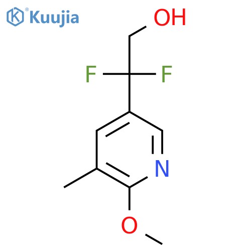 2,2-difluoro-2-(6-methoxy-5-methylpyridin-3-yl)ethan-1-ol structure