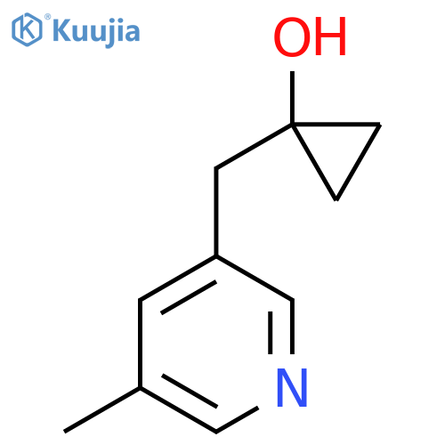 1-(5-methylpyridin-3-yl)methylcyclopropan-1-ol structure