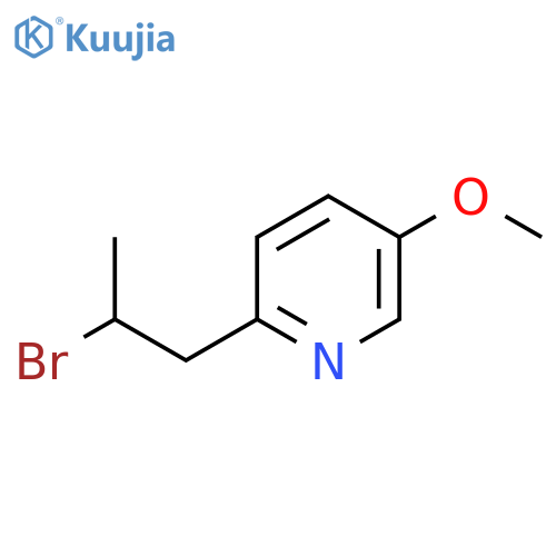 2-(2-bromopropyl)-5-methoxypyridine structure