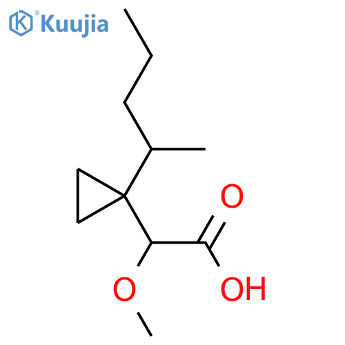 2-methoxy-2-1-(pentan-2-yl)cyclopropylacetic acid structure