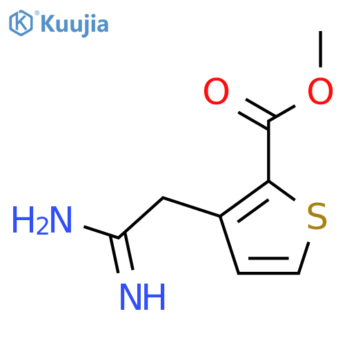 methyl 3-(carbamimidoylmethyl)thiophene-2-carboxylate structure
