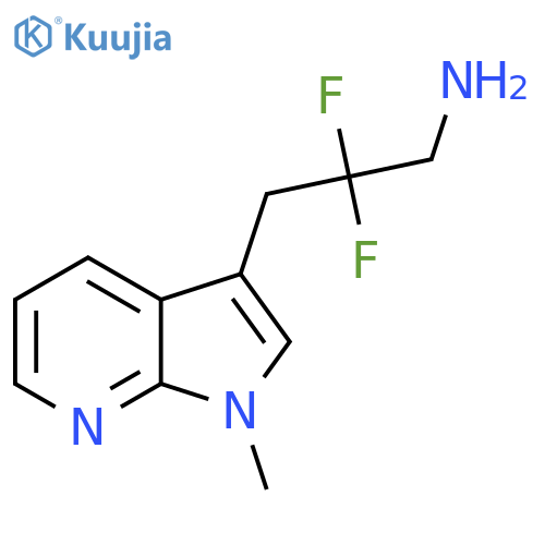 2,2-difluoro-3-{1-methyl-1H-pyrrolo2,3-bpyridin-3-yl}propan-1-amine structure