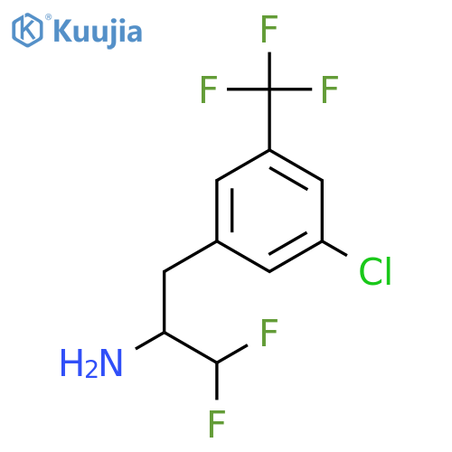 3-3-chloro-5-(trifluoromethyl)phenyl-1,1-difluoropropan-2-amine structure