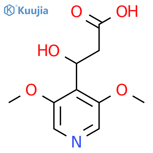 3-(3,5-dimethoxypyridin-4-yl)-3-hydroxypropanoic acid structure