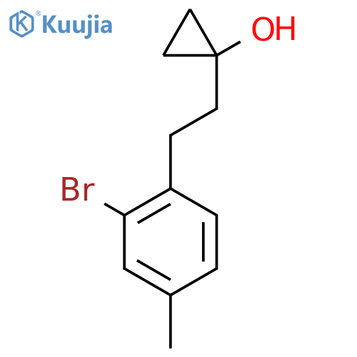 1-2-(2-bromo-4-methylphenyl)ethylcyclopropan-1-ol structure