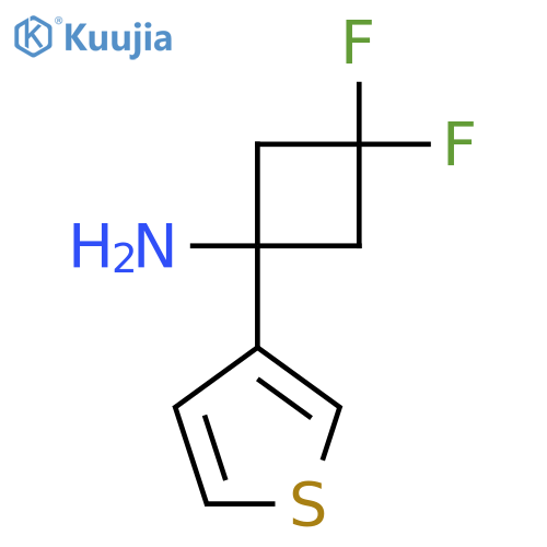 3,3-difluoro-1-(thiophen-3-yl)cyclobutan-1-amine structure