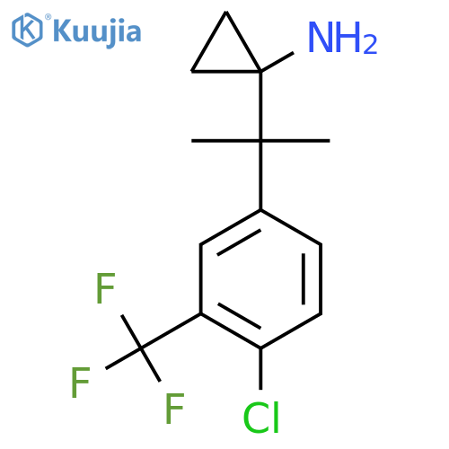 1-{2-4-chloro-3-(trifluoromethyl)phenylpropan-2-yl}cyclopropan-1-amine structure