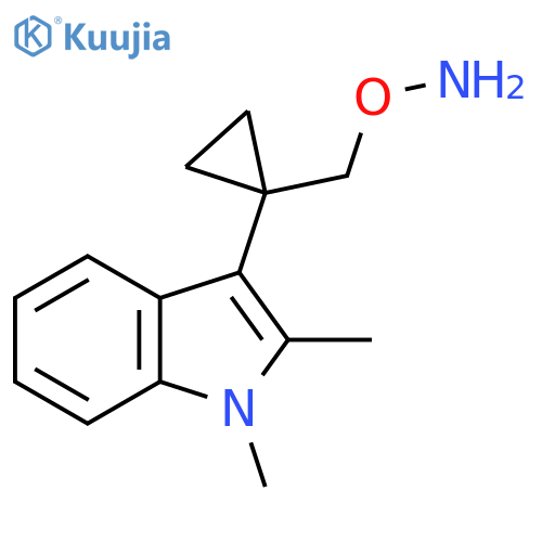O-{1-(1,2-dimethyl-1H-indol-3-yl)cyclopropylmethyl}hydroxylamine structure