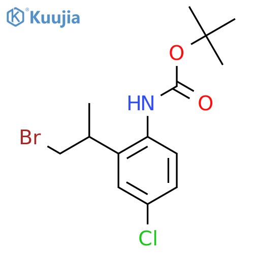 tert-butyl N-2-(1-bromopropan-2-yl)-4-chlorophenylcarbamate structure