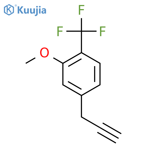 2-Methoxy-4-(prop-2-yn-1-yl)-1-(trifluoromethyl)benzene structure