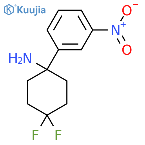 4,4-difluoro-1-(3-nitrophenyl)cyclohexan-1-amine structure