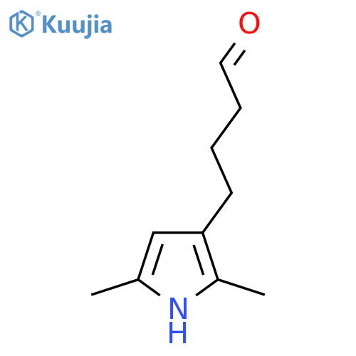 4-(2,5-dimethyl-1H-pyrrol-3-yl)butanal structure