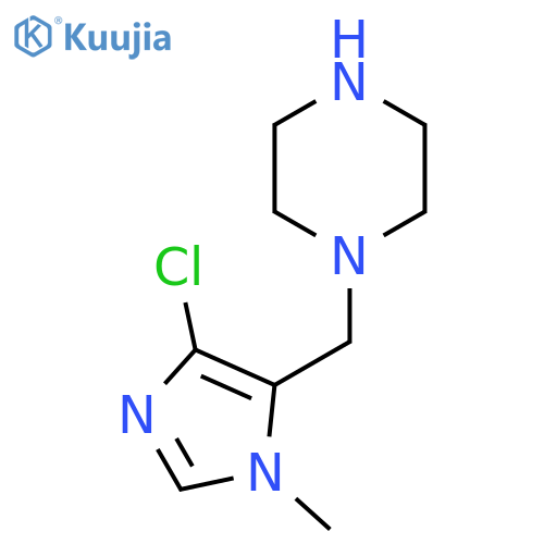 1-[(4-chloro-1-methyl-1H-imidazol-5-yl)methyl]piperazine structure