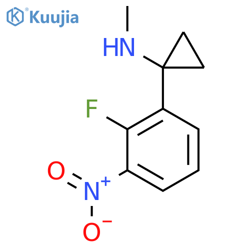 1-(2-fluoro-3-nitrophenyl)-N-methylcyclopropan-1-amine structure