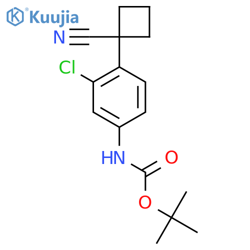 tert-butyl N-3-chloro-4-(1-cyanocyclobutyl)phenylcarbamate structure