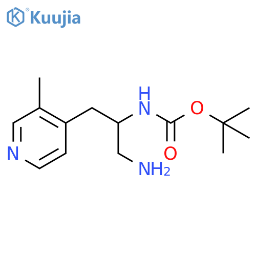 tert-butyl N-1-amino-3-(3-methylpyridin-4-yl)propan-2-ylcarbamate structure