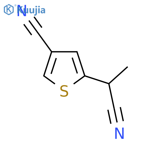 5-(1-cyanoethyl)thiophene-3-carbonitrile structure