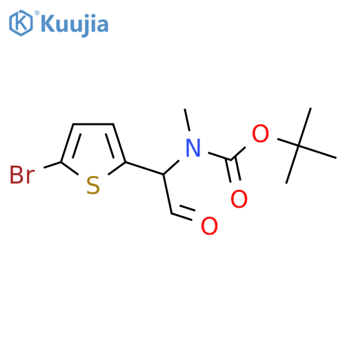 tert-butyl N-1-(5-bromothiophen-2-yl)-2-oxoethyl-N-methylcarbamate structure