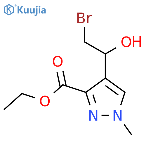 ethyl 4-(2-bromo-1-hydroxyethyl)-1-methyl-1H-pyrazole-3-carboxylate structure