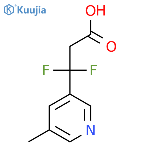 3,3-difluoro-3-(5-methylpyridin-3-yl)propanoic acid structure